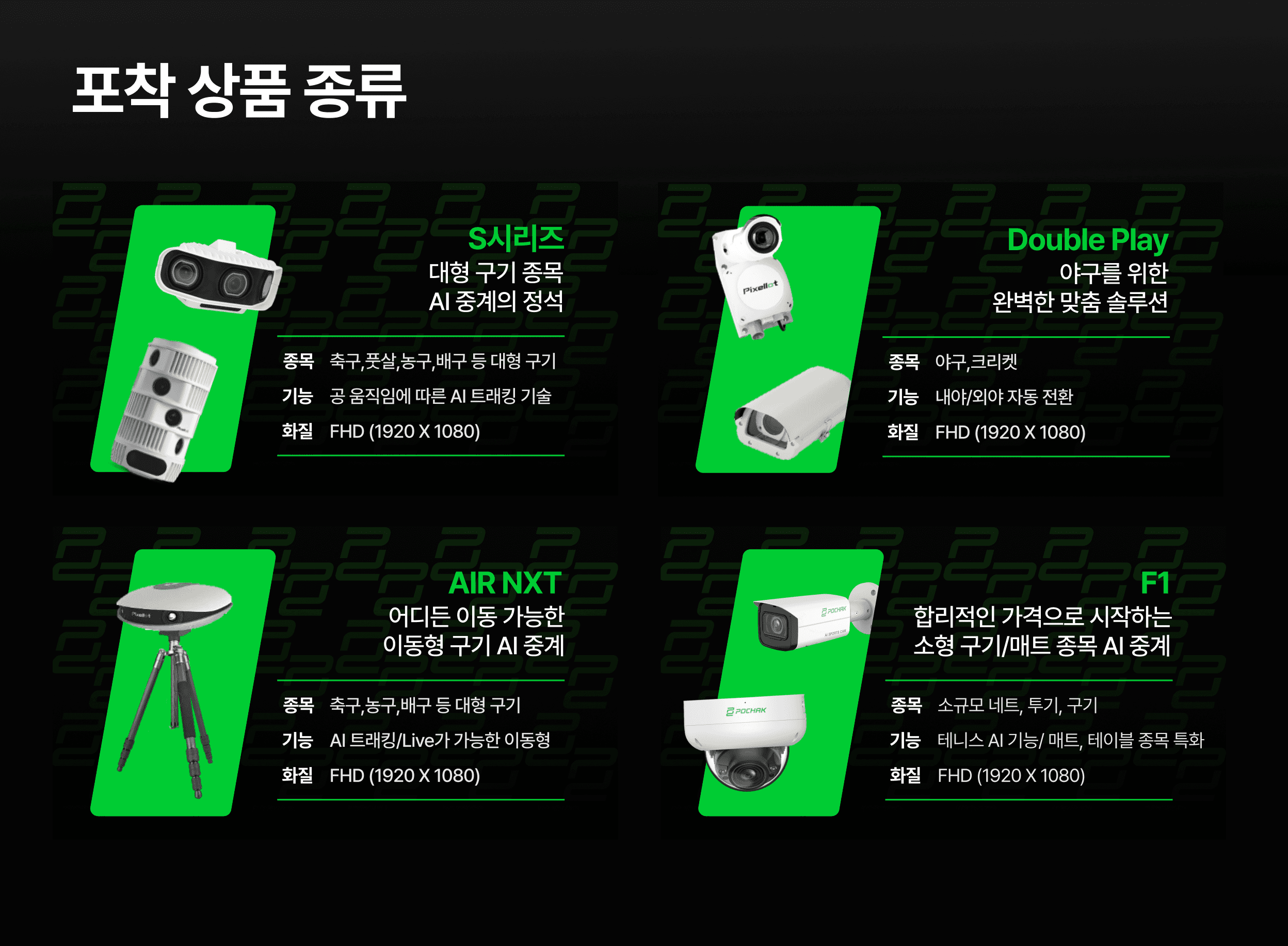 포착 상품 종류